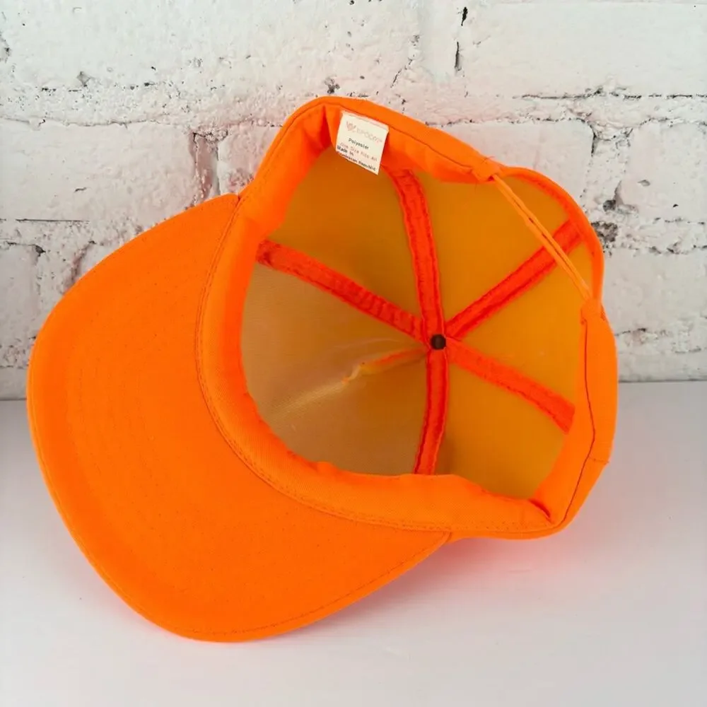 Vintage Hunting Construction Orange Snapback Hat